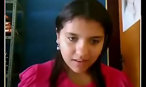 desi cute lawful age teenager equally first of all livecam
