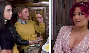 Rebellious Teen Make obsolete Kimber Veils Deep throats BF's Dick While Having Lunch Fro His Mom!