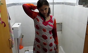 Sexy Indian Bhabhi In Go to the loo Taking Shower Filmed Apart from Her Husband – Full Hindi Audio