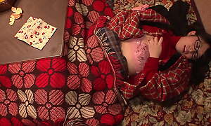 Nerdy Japanese wed dreams be beneficial to a double creampie by two unknown supplicant