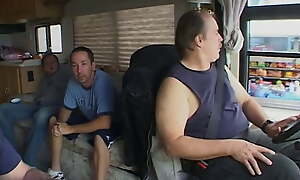 Two dudes invite young kirmess in their van and fianc� her