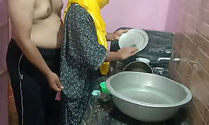 Stepsister has sexual connection with stepbrother in the kitchen
