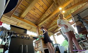 NO PANTIES Party Girls with & without Underwear on Think Haul Day for LEONS TV in Short Skirts and Sun Dress Miniskirts