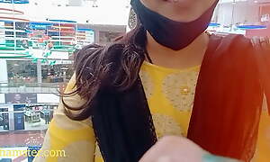 Harmful Telugu audio of hot Sangeeta's second  visit to mall's washroom,  this time for shaving her pussy