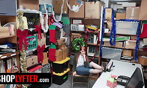 Shoplyfter - Mechanical Redhead Thief Krystal Orchid Gets On Her Knees And Swallows Huge Cumshot