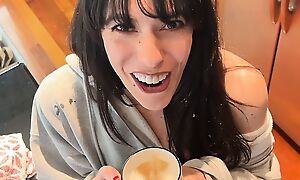 Can't Placate Make My Morning Latte Impecunious My BF Cumming On all sides Over Me (Freeuse Facial)