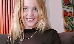 POV anal teen talks dirty while assdrilled in oiled butthole