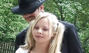 Blonde non-specific loves to environment hard cock up the brush wet pussy and