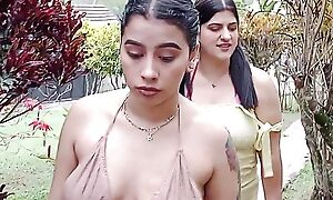 Horny lesbians with big ass apropos engage digs desolate to lick their pussies in a catch pool - Porn in Spanish