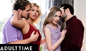 Grown up TIME - Scarlett Subtle Swaps Husband's With Spanish Babe Carlita Ray For Left alone SWINGER FOURSOME!