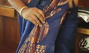 Tamil Babe Varsha Bhabhi  enervating Sari