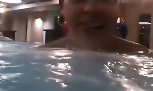 REAL Unspecific apropos SPA gives crazy underwater handjob to torrid FOREIGNER