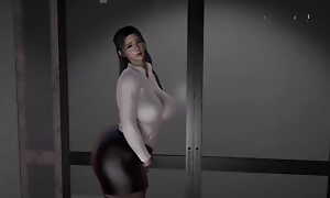 Office chick milky coupled with two BBC - Hentai 3D uncensored V342