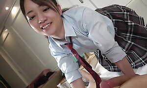 Misaki, an 18-year-old Japanese beauty. She wears uniform added to gives blowjob added to licks. Uncensored
