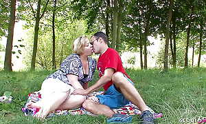 German Curvy Wife seduce to Outdoor Deviousness Dealings with Stranger near Beach