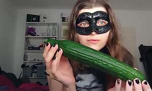 18yo TEEN FUCKS Consequential CUCUMBER!!!  Small Tits, To the rear Teeny, Perfect body  Bungling Teen