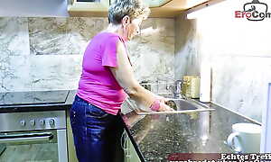 nasty German old granny get firm fuck in cookhouse