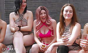 15 girls unattended orgy gives you a horny lesbian party