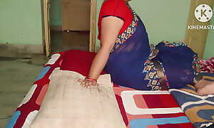 Horny Blonde Babe with Well-known Natural Provide full of Red Saree