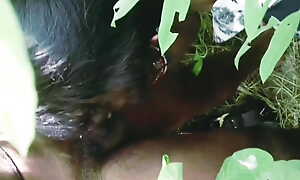 Desi village wife's husband his wife hard in make an issue of jungle, then someone was watching