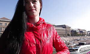 GERMAN SCOUT - Skinny Unselfish Teen Lana Lenani close by long legs and Hair at Remove Fuck