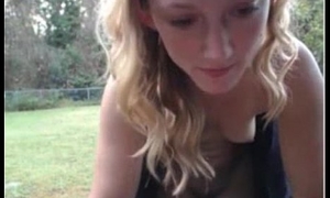 Cute Girl Squirting at Park