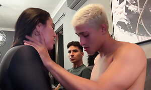 Married milf hires prostitute nearly big cock and fucks him in front be expeditious for her cuckold husband - Hardcore