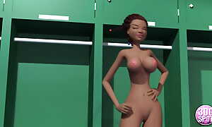 3DGSPOT - Naughty Teen Cheerleader Rides Star Quarterback's Bushwa In The Locker Room! 3D CARTOON PORN