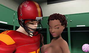 3DGSPOT - Naughty Teen Cheerleader Rides Star Quarterback's Bushwa In The Locker Room! 3D CARTOON PORN