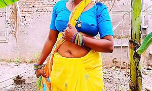 Villege Forming Saree Big Boobs Maid added to Land Owner Dirty Bonking at hand Pump Shed. Telugu Dirty Talks.