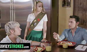 Cute Bubble Butt Blonde Skit Sis Athena Fleurs Is Givng Repeatedly More Than Cookies - FamilyStrokes