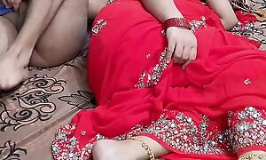 carnal knowledge with Indian sister-in-law in red saree - Desi gorgeous bhabhi bed apportionment carnal knowledge