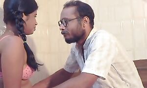 Indian Motor coach fucks 18yrs main at one's fingertips Yoga Class! Hindi Copulation
