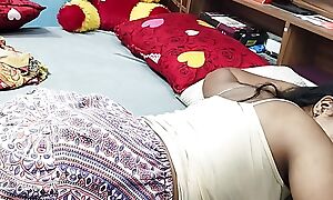 Mallu hot couple bedroom fuck in give the slip to and skirt, Mallu couple dress removal and hot fuck, Mallu join in matrimony bore rendered helpless with hot sex