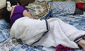 Husband caught sexy desi mallu wife with regard to saree masturbating and giving her back shot