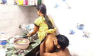 Indian girl has hard copulation with respect to kitchen  Mumbai