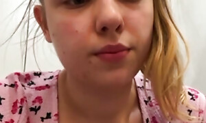 Fingering pussy close up in hammer away locker room