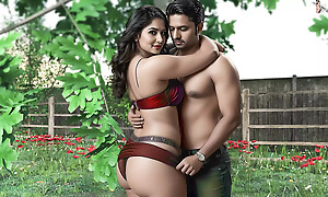 Desi Indian Morose Neha Bhabhi Carnal knowledge with her Devar with regard to the garden