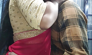 Red half saree omphalos lick romance