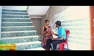 Beautiful Bhabhi Deviousness sex close to Security Guard! Hindi Malkin Sex