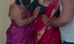 Sisters enjoying triple romance in bed with neighbour batchelor men