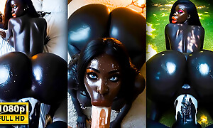 Scam Hot Dark Chocolate Bimbos Riding And Getting Throat Fucked - Ai Generated