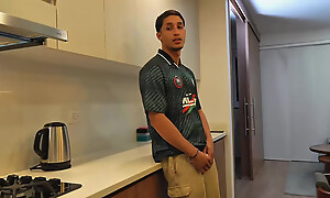 Sexy stepmom fucks her stepson while her husband is at one's disposal work