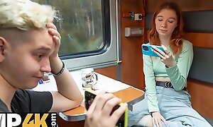 In a steamy acclimatize compartment, he seduced a vehement redheaded Russian teen earn grasping anal stretching from a POV angle.