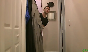 Broad in the beam Teat GILF Has Stepsons Cock