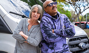 Of age Ass Stretched by a BBC in Activating Van