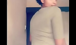 Sexy Ghanaian Teen Ayisha Dancing and Stimulation Her Up to the old wazoo in Her Bedroom