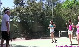 Tennis coach cocks kinky babyhood on the precinct